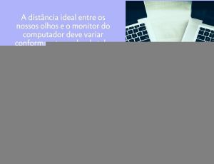 distância entre os olhos e o monitor
