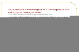 orientações colirios