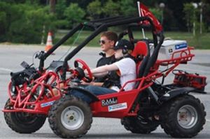O protótipo do buggy de areia em teste